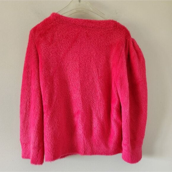 FREE PEOPLE | Moonbeam Cropped Pullover Soft Fuzzy Pink Sweater sz MEDIUM - Picture 4 of 6